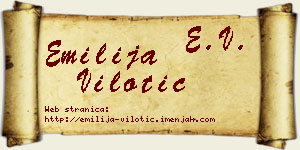Emilija Vilotić vizit kartica